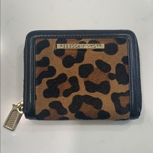 Full zip leopard haircalf Rebecca Minkoff wallet